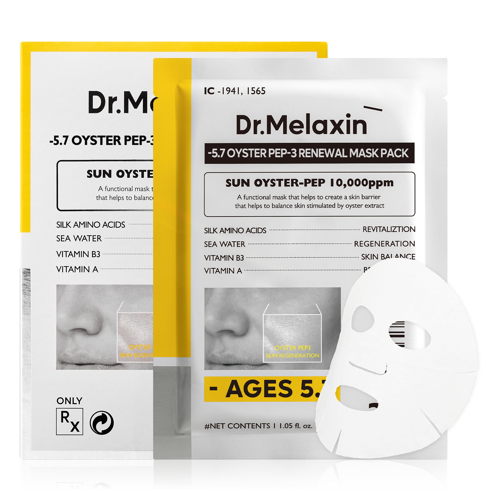 Oyster Pep 3 Renewal 5 Masks Pack