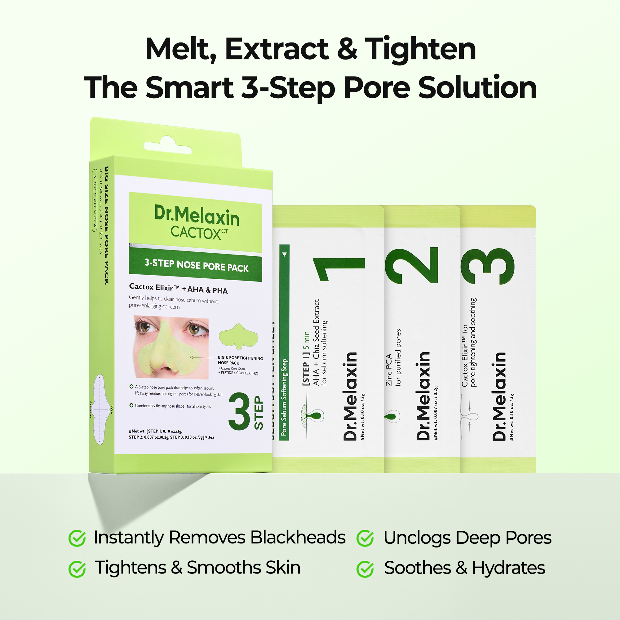 Alternative view of Cactox 3 Step Nose Mask Pack